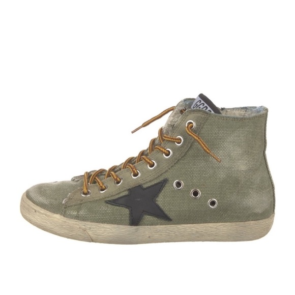 Military Green Authentic Golden Goose High Top sneakers - Picture 3 of 5
